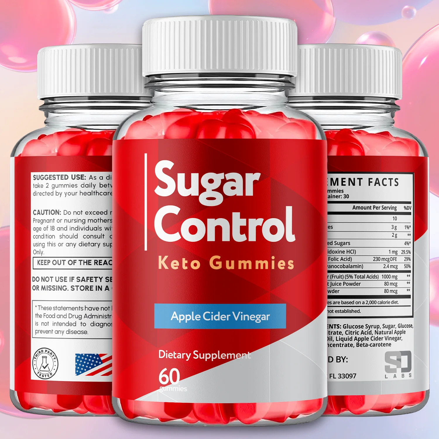 Sugar Control Natural Blood Sugar Support Supplement Bottle